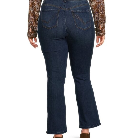 Democracy Itty Bitty Bootcut Cascading Rhinestone Detail Denim Jean Sizes NEW - Picture 2 of 14